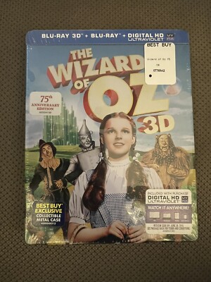 The Wizard of Oz Blu-Ray 3D Steelbook Edition 2013 Brand New And Sealed