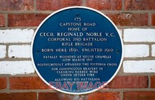 PHOTO  BOURNEMOUTH BLUE PLAQUES: NO. 19 - C R NOBLE VC 175 CAPSTONE ROAD ONE OF