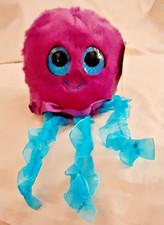 Nuevo Fiesta Lubby Cubbies Medusas Calamar Púrpura Azul Peluche Animal Con Etiqueta 3.5"
