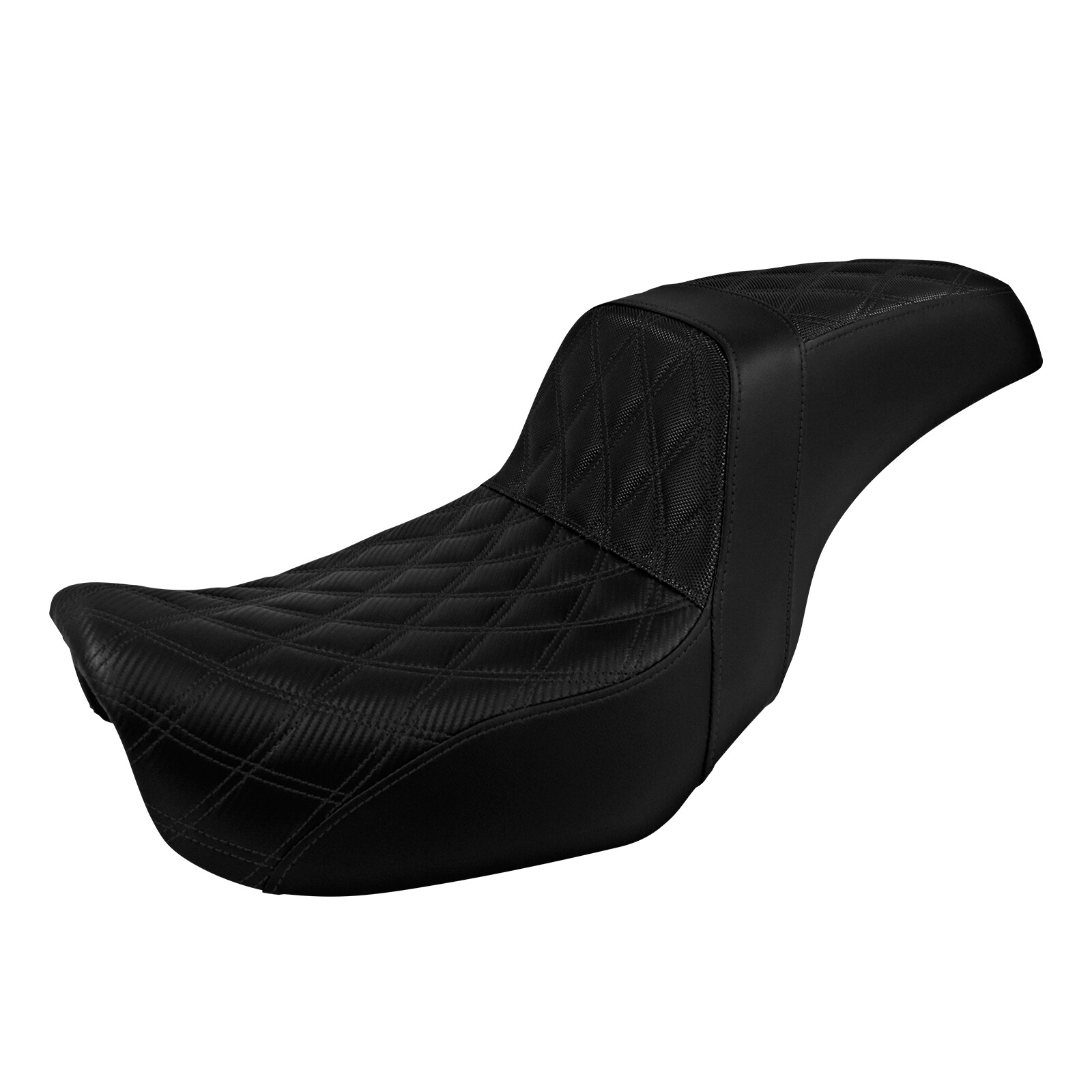 Black Driver Passenger Gel Seat For Harley 06-2017 Dyna Low Rider Street Fat Bob