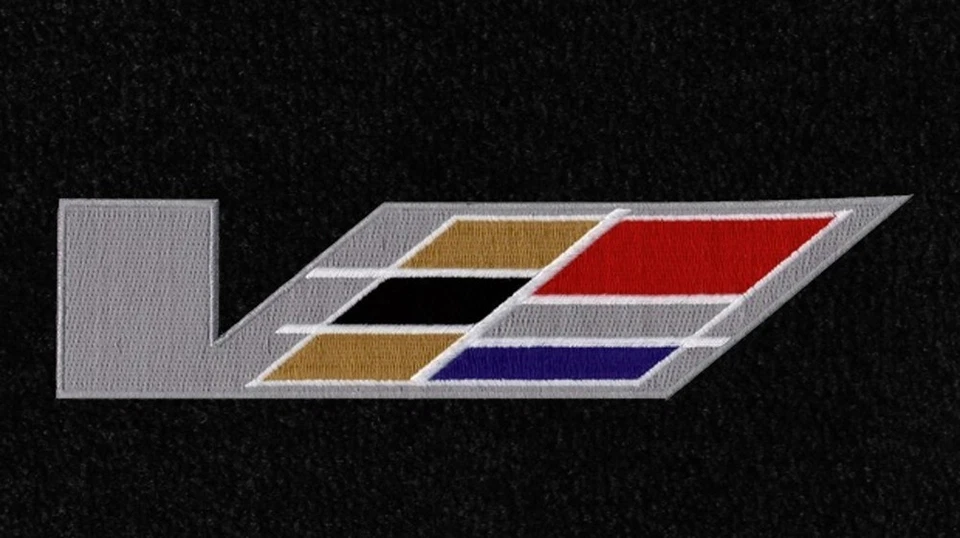 NOVO! Tapetes BLACK FLOOR 2003-2007 Cadillac CTS Par Frontal Série V Logotipo Bandeira - Imagem 3 de 4