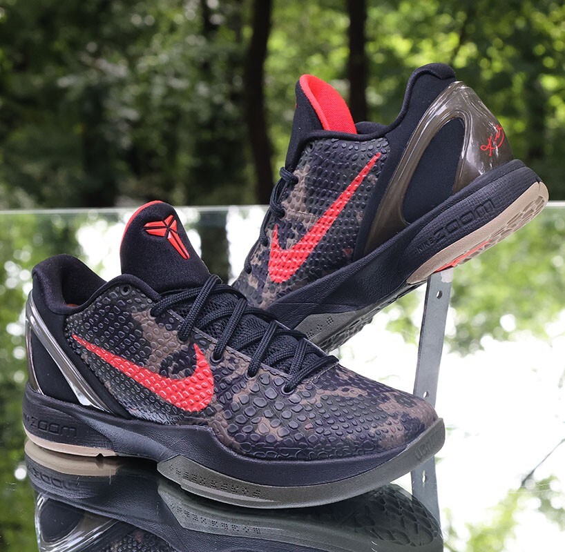 シューズ(男性用) NIKE KB MENTALITE Nike Kobe 6 Protro Italian Camo Men's Size 6 Black Crimson