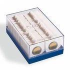 Coin Box Lighthouse Blue Box for 100 Coin Holders 2"x2"