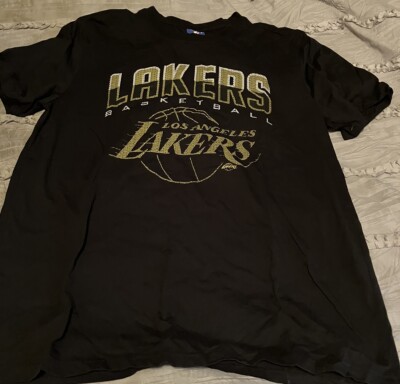 LOS ANGELES LAKERS Basketball UNK Active Training XL Black Shirt NBA Free Ship