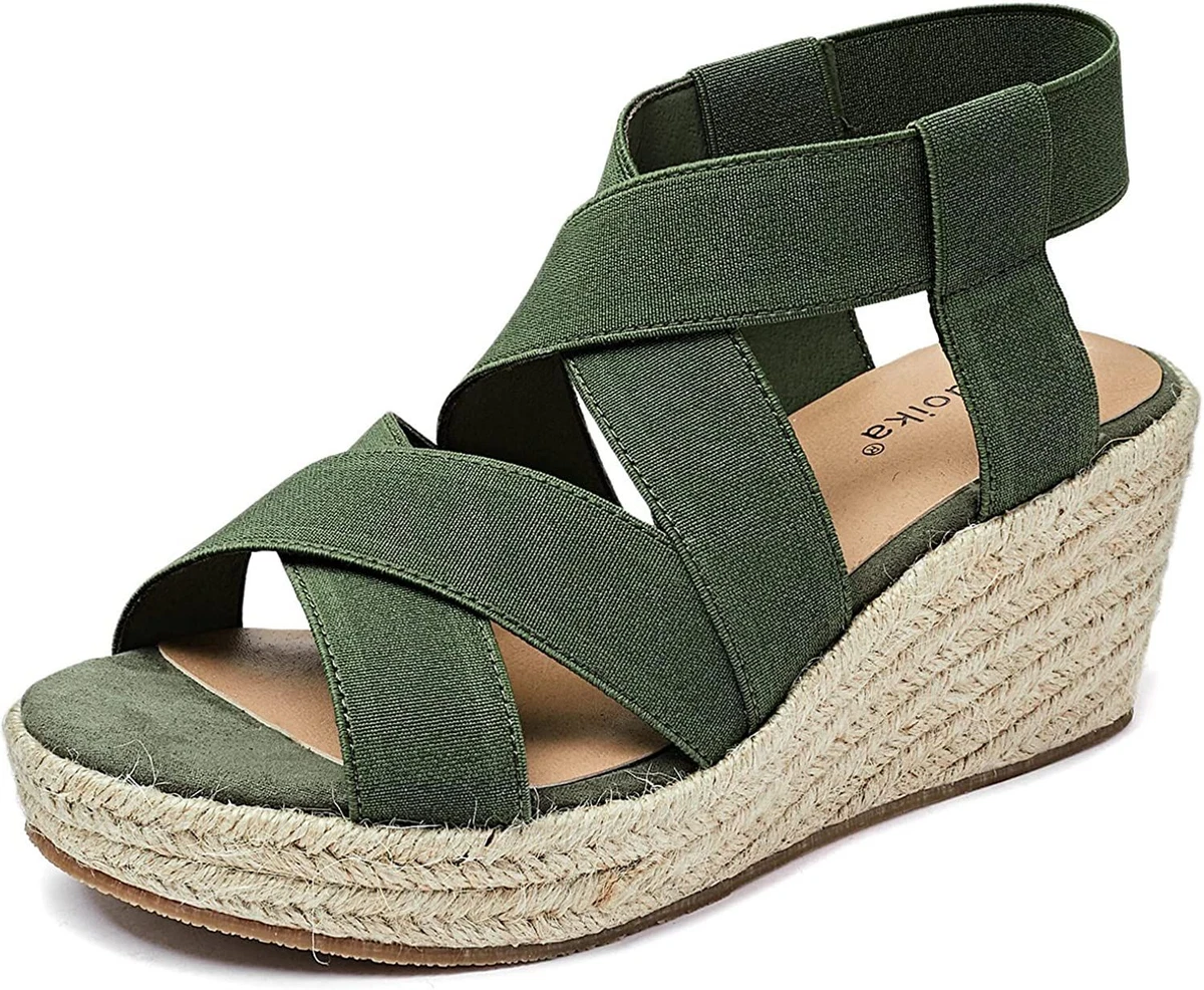 Wide width wedge sandals sale