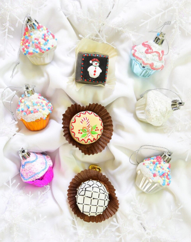 Homemade Look Cupcakes And Candy Christmas Ornaments