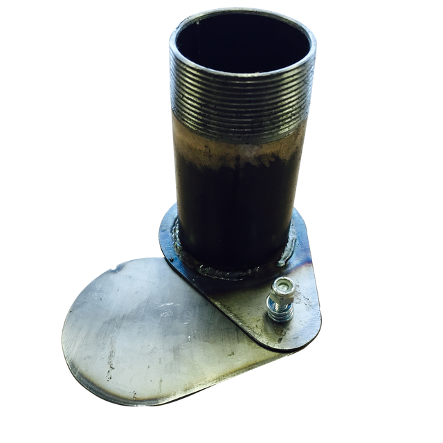 2 Inch Threaded UDS Smoke Stack w/ Tear Drop Damper Exhaust DIY Drum