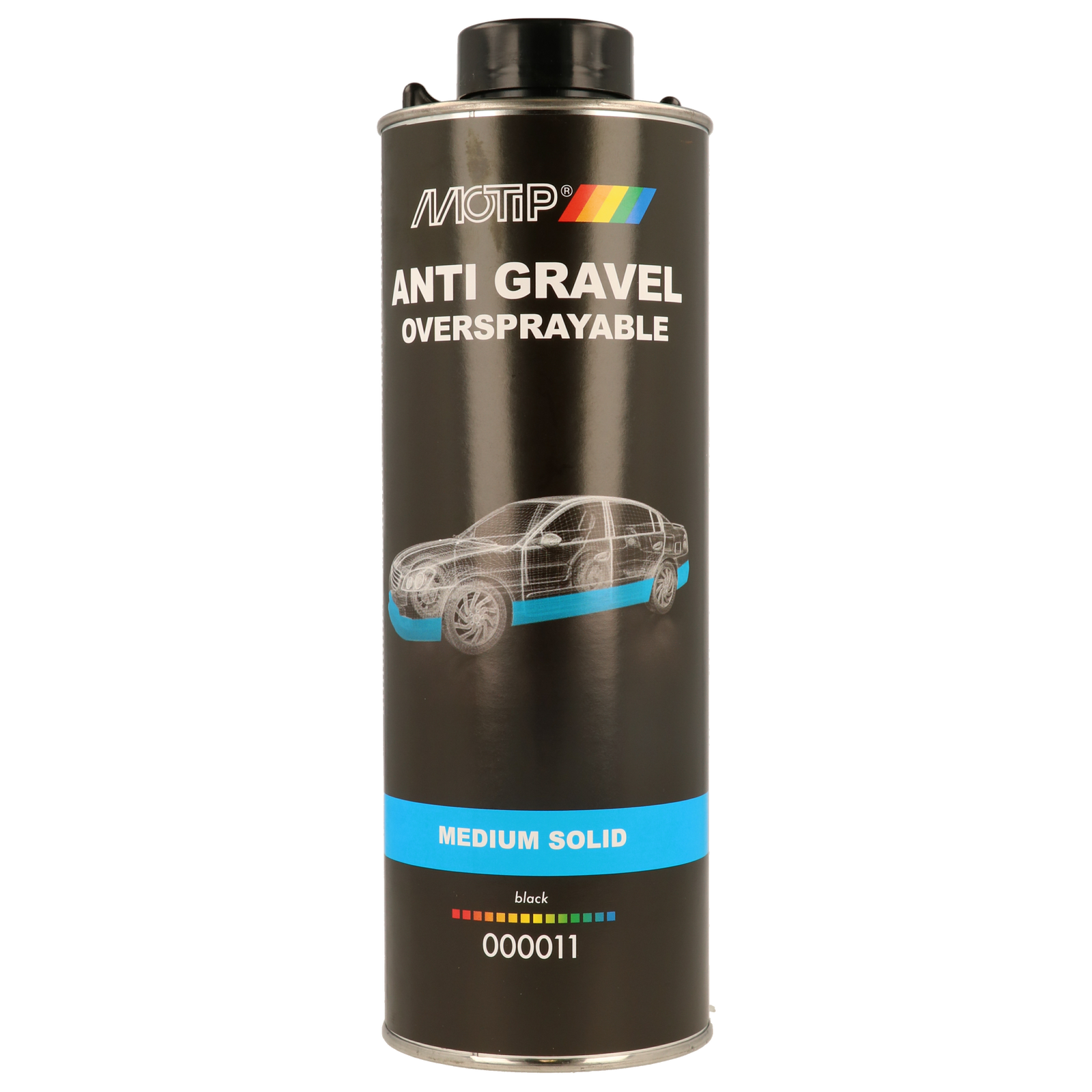 Motip M000011 Sprayable Stone Chip Paint Spray Black 1 Litre