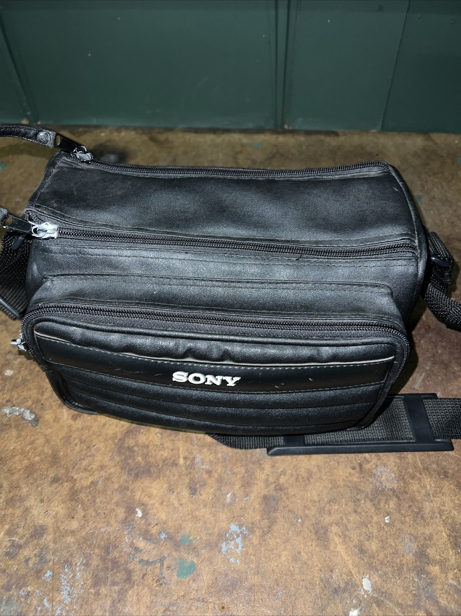 Vintage 1990s Large Sony Black Video Camera Bag, Faux Leather | eBay
