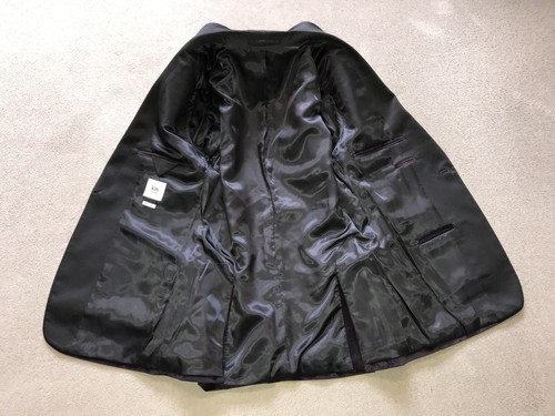 Kin By JOHN LEWIS -Slim Fit DARK PURPLE VELVET TUXEDO JACKET - 38 Reg -WORN ONCE - Picture 6 of 9