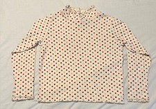 Hanna Andersson Dot with Ruffled Neck and Cuffs EUC Long Sleeve Top Size 140 10