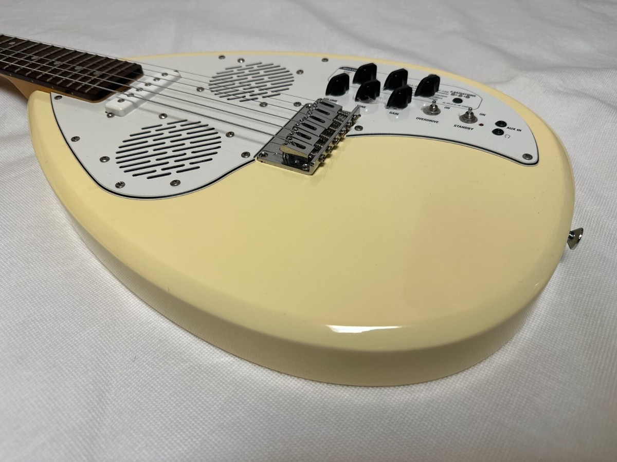 VOX APACHE-1 Teardrop Type Travel Guitar Vintage White Built