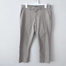 J.Crew Thompson Flex Tech Tapered Pant Khaki Flat Front Chino Size 32x27