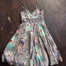 ARYEH Anthropologie Dress Floral Boho Romantic Spaghetti Strap Sz M