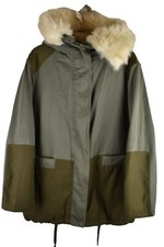 TOPSHOP Green Parka Coat size Uk 8 Womens Hooded Sherpa Lined Winter Jacket