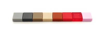 100x LEGO 1x1 Fliese eckig rund Tile 3070b 98138 Grau/Beige/Tan/Weiß/Rot/Schwarz
