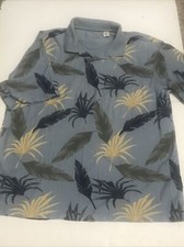 Arrow Mens Shirt Size XL Blue Hawaiian Short Sleeves 3063