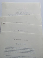 Ritz-Carlton The Epicurean Event 1991 restaurant Press Release