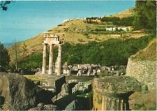 Beautiful Columns, Tholos of Delphi, Ancient Sanctuary in Greece Postcard