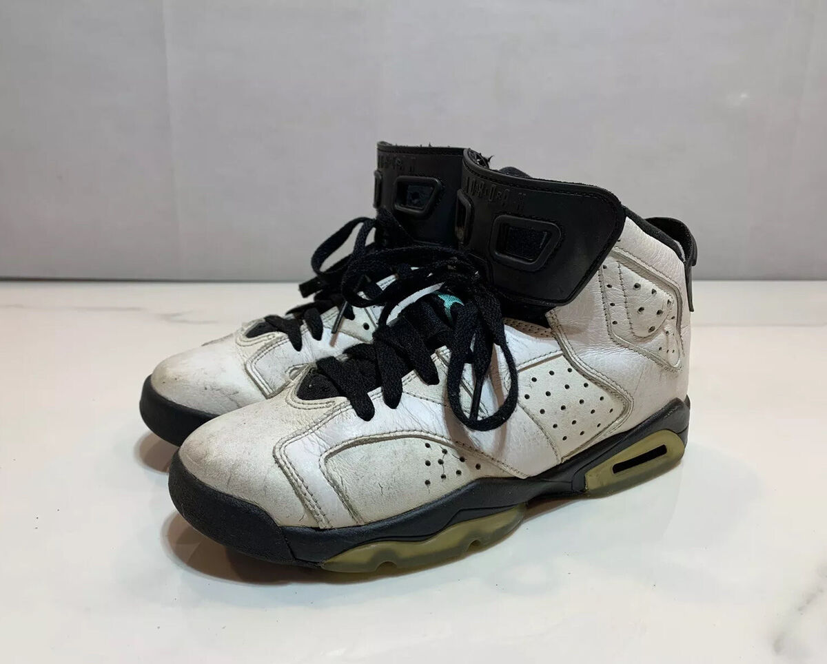 NIKE AIR JORDAN 6 VI GS White Hyper Jade 384665-122 Sz 5.5Y NIKE AIR JORDAN 6 VI GS White Hyper Jade 384665-122 Sz 5.5Y