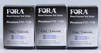 FORA Premium V10 / V30  Blood Glucose Test Strips 150 Count New Exp. 05/11/2026