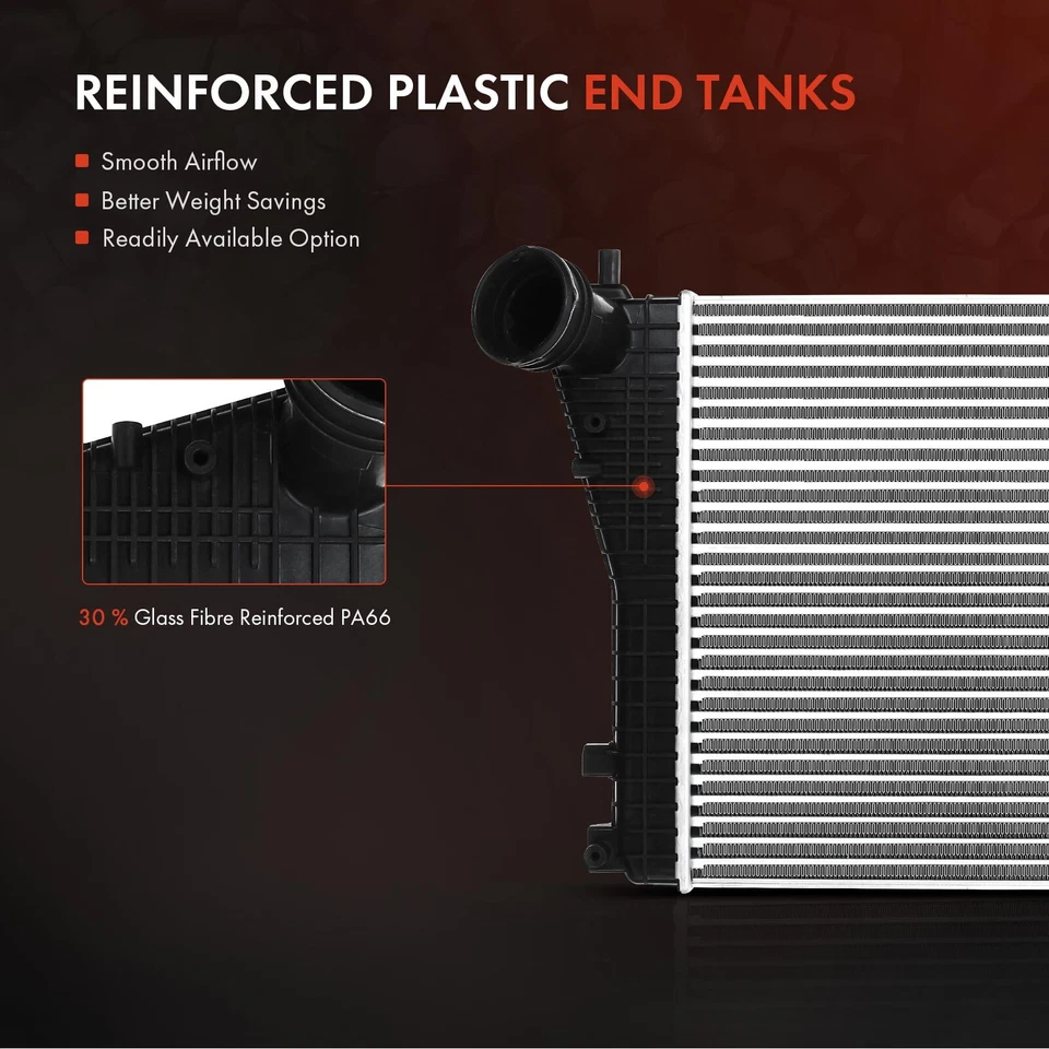 Intercooler para Volkswagen Jetta Eos GTI Audi A3 TT Quattro L4 2,0 L turboalimentado Foto 3 de 4