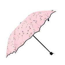 Ladies UV Protection Sun Rain Protection   Parasol Folding Flower Umbrella