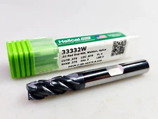 Helical 3/8" x 3/8 x 7/8 x 3 R.02 Solid Carbide End Mill Rough A-Plus 33332W