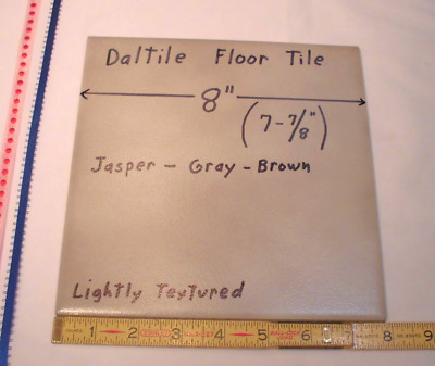 1 pc. ''Gray - Brown* Daltile Ceramic Floor Tile: Jasper 8'' X 8'' New Old Stock