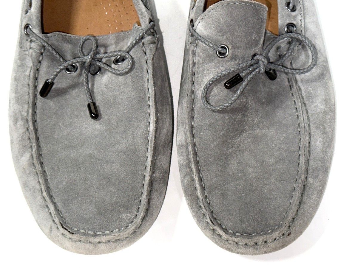 Joel Italian Leather Italy Gray Suede Driving Moccasin Loafer Dress Shoes 43 10 Joel Italian Leather Italy Gray Suede Driving Moccasin  main image 2