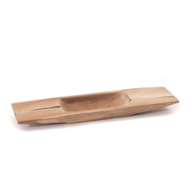 HOLZ TABLETT ''BARCO 50'' | Teak | Naturholzschale, Teakholzschale, Deko Tablett