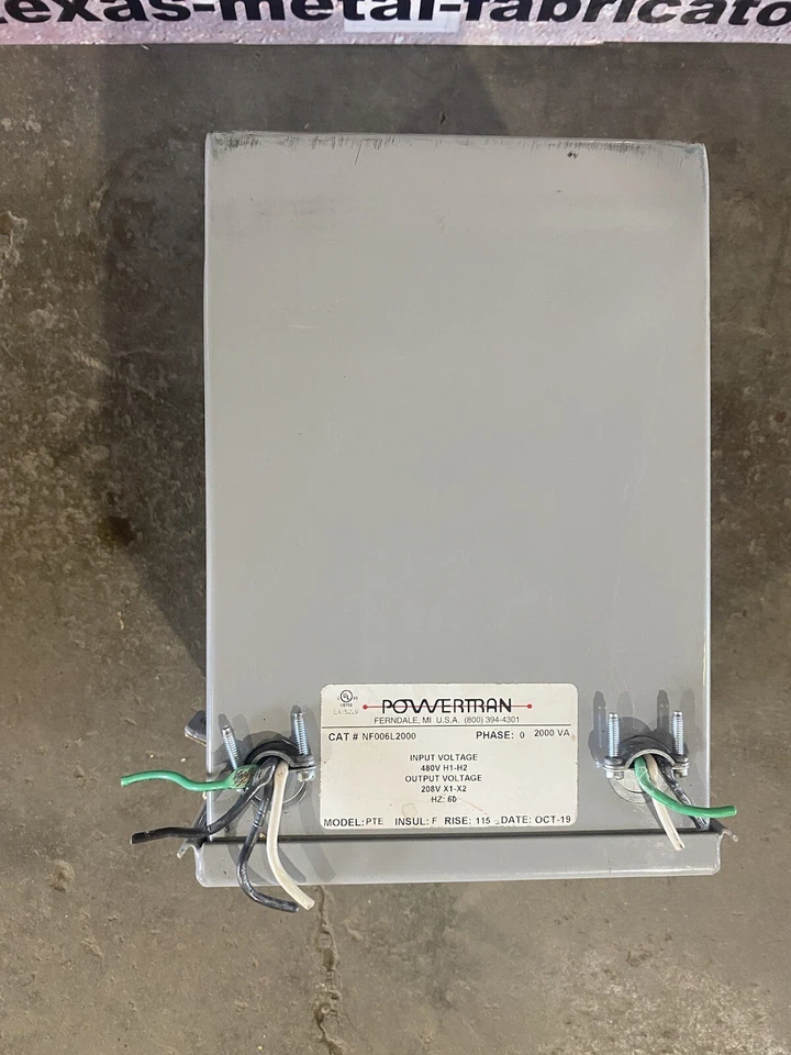 Transformador de propósito general Powertran NF006L200 208/480V 60Hz 0Ph  Foto 3 de 4