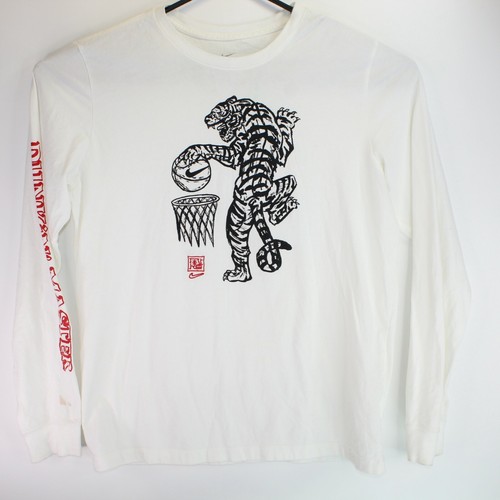 Nike Kung Fu Meets Basketball Tiger Dunkin Master Men's L L/S Graphic  T-Shirt | eBay