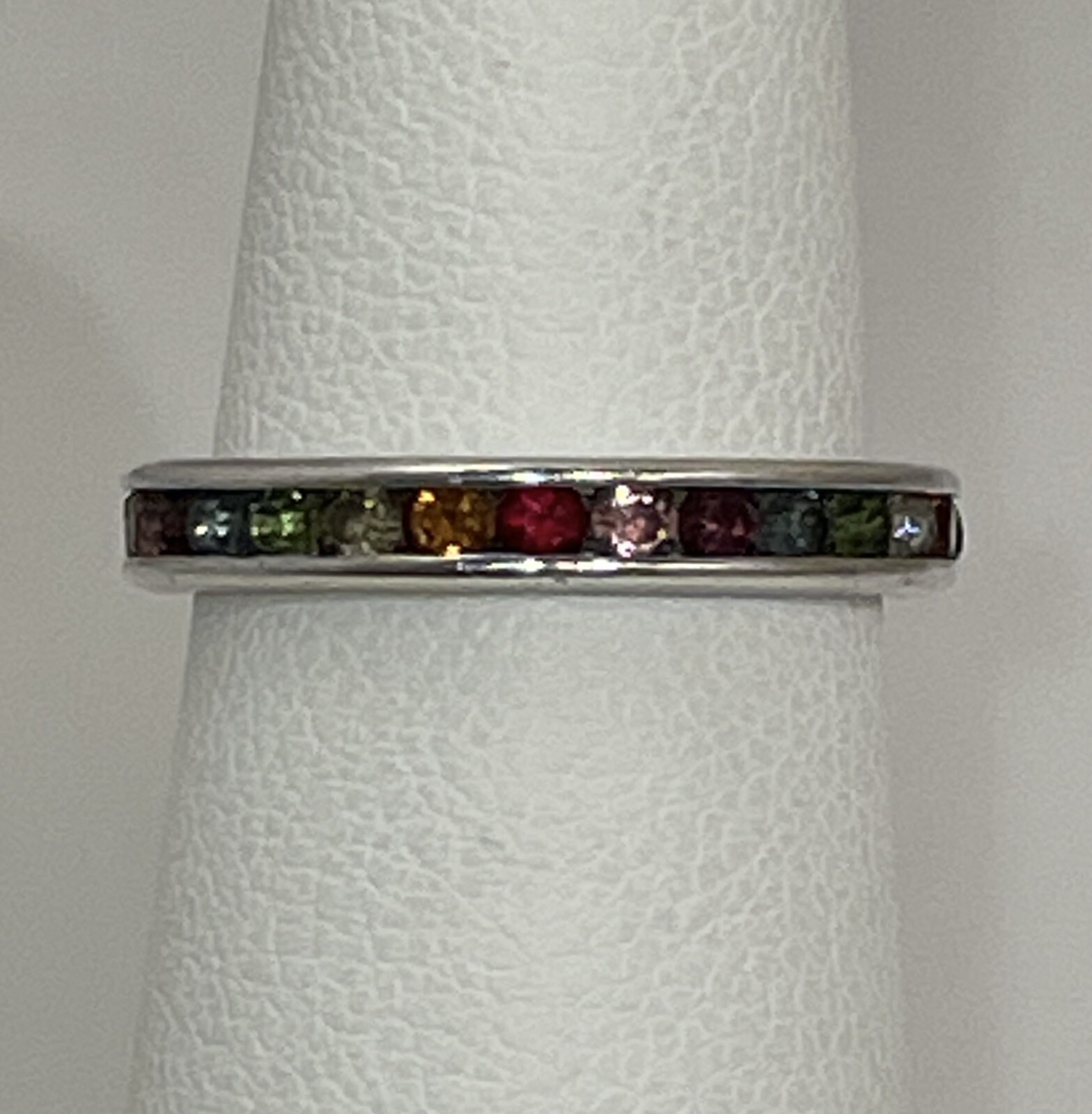 Stackable Sterling Silver 925 Stackable Rainbow B… - image 4