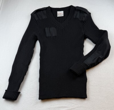 Woolly Pully Military Jumper Black Woolly Pully Black Commando