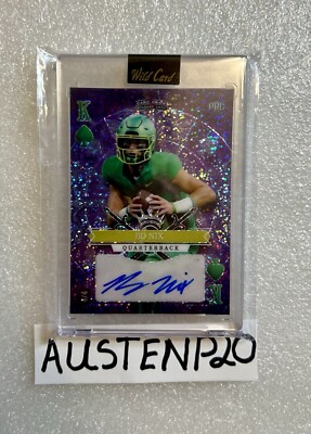 Wildcard 5 Card BO NIX Purple KING Spade Auto graph 4/4 RARE Oregon Ducks Rookie