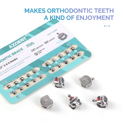 AZDENT Dental Orthodontic Q-type Bracket Spherical Braces ROTH/MBT 0.022 HK 345 - Picture 7 of 26