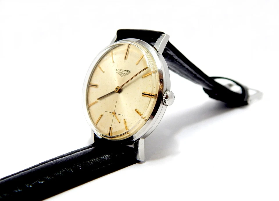 Reloj Vintage LONGINES Cuerda Manual Ref 8903-2 Caja Acero 35mm 1950c Hombre Funcionando Foto 3 de 4