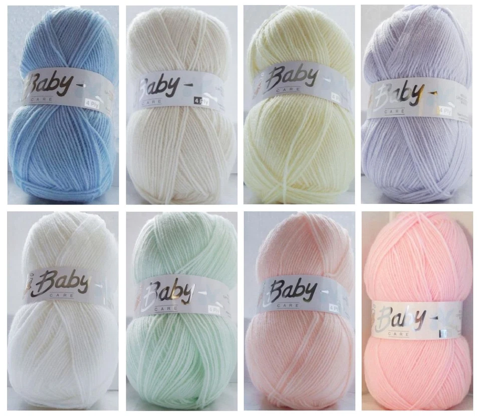 Baby Wool, Babycare 4 Ply Quality Acrylic Knitting Yarn ,100g Balls
