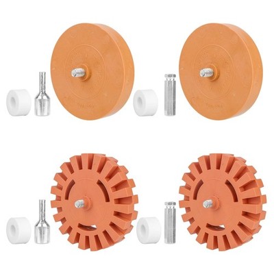 Decal Remover Wheel 4pcs Adhesive Sticker Eraser Wheel Set with Drill Adapter