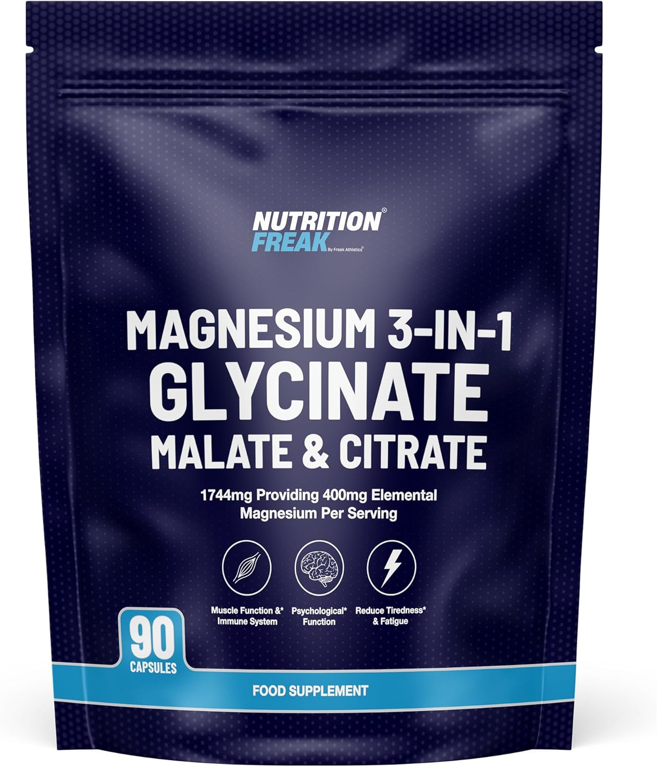 Magnesium Glycinate 3-In-1 Complex - 400 Mg Elemental Magnesium | Bisglycinate,