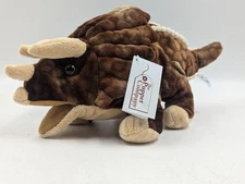 The Puppet Company Baby Triceratops Hand Puppet Brown Plush Dinosaur Toy