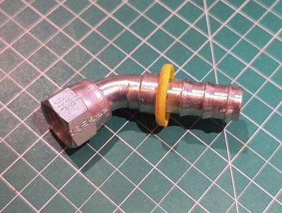 Parker 33782-10-10 Push-Lok 5/8'' JIC 37° Swivel X 5/8'' 45 Deg Hose Barb Fitting