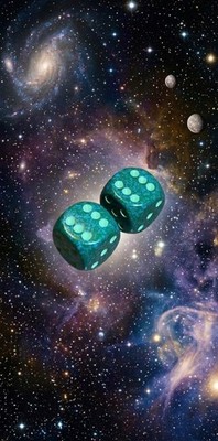 CHX LE210 OOP Chessex D6 16mm PAIR Speckled Uranus Rpg Ad&d Dice 120925@
