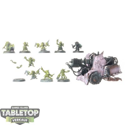 Orks - 6x Mek Gunz: Kustom Mega-kannon - teilweise bemalt