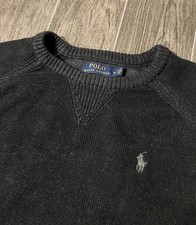 Polo Ralph Lauren Mens Medium Crewneck Sweater Cotton Knit Pullover Pony Logo