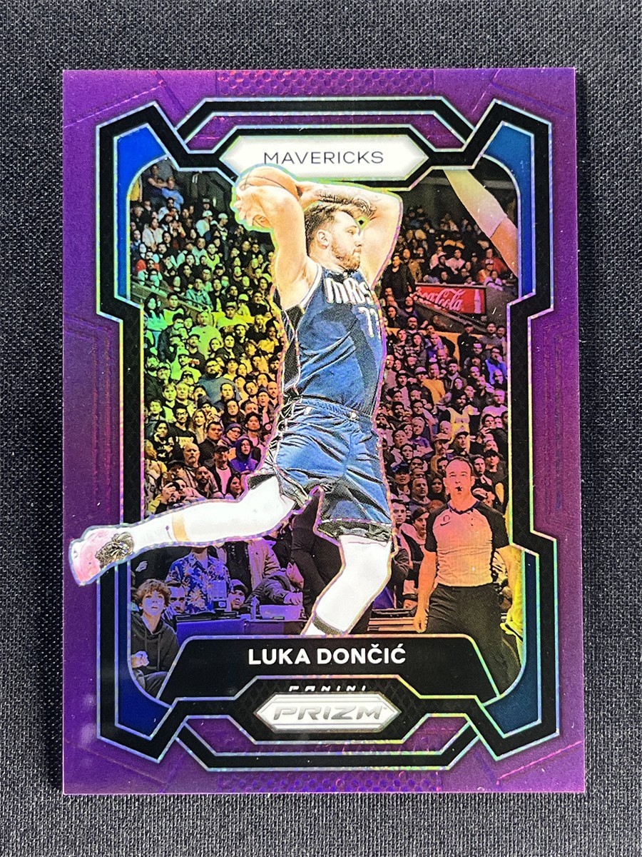 2023-24 Panini Prizm Basketball Luka Doncic #110 Purple Prizm Mavericks /99