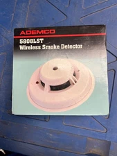 ADEMCO Wireless Photoelectric Smoke & Heat Detector Fire Alarm 5808LST Excellent