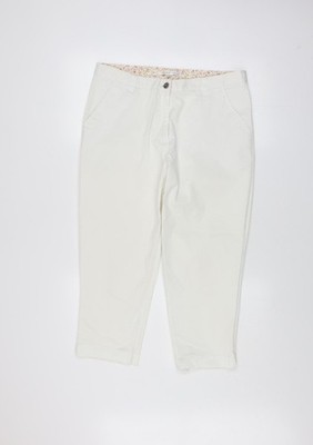 Kartel Damen Elfenbein Chino Hose L Baumwolle Twill Gerades Bein