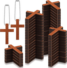 200 Pcs Mini Wooden Cross Bulk Religious Christmas Church Ornaments Natural Pock